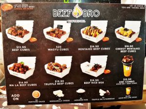 Beef Bro’s menu. Photo from Ivan Teh.