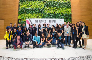 Anna Haotanto and The New Savvy Team at The Future is Female conference.