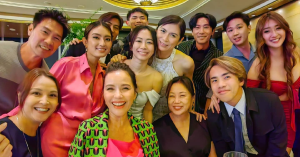 Zoe Tay and other local celebrities at Joanna Theng’s wedding. Photo from Instagram.