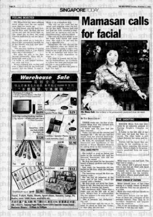 Mona Koh featured in The New Paper, 3 November 1994. Photo by eresources.nlb.gov.sg.