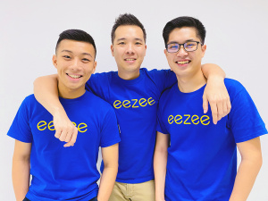 Eezee’s co-founders from left to right: Jasper Yap, Logan Tan and Terrence Goh.