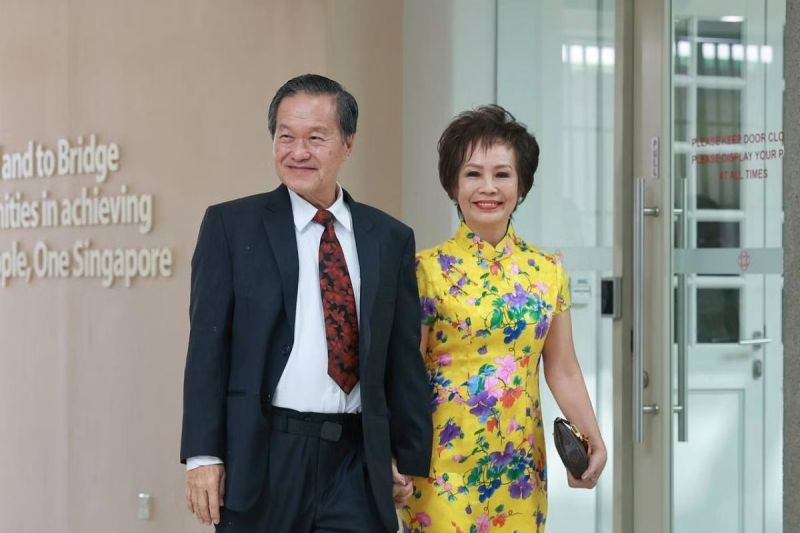 File:Vivian Tay photographed with her husband and presidential hopeful Tan Kin Lian on Nomination Day 2023..jpg