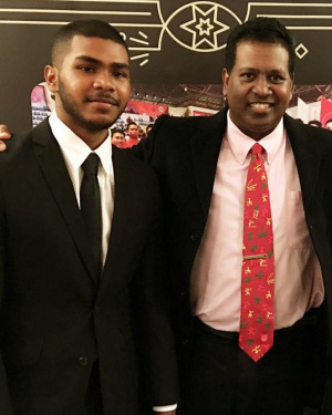 Sheik Farhan pictured with father Sheik Alau’ddin.