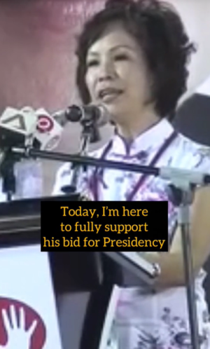 A screenshot of Tay addressed the public during the Presidential Elections 2011. Photo from TikTok.