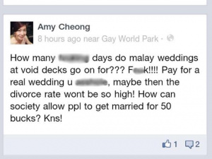Amy Cheong malay wedding comment.jpg