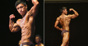 Chin Nian Kang, also known as Dinokang, as a bodybuilder.